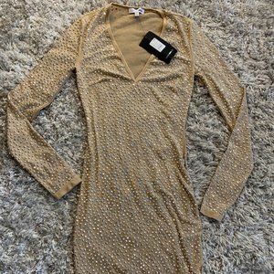 Sheer Dress With Crystal Embellishment
